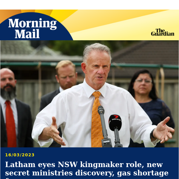 Latham eyes NSW election gains | Morning Mail from Guardian Australia