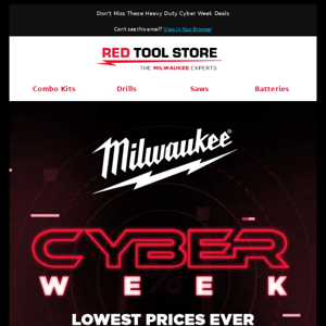 ★ Cyber Week Milwaukee Steals