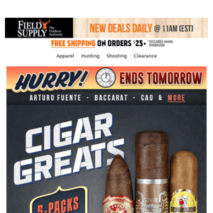 ⏳ Ending…. Arturo Fuente, Avo, Black Label, Camacho & many more!