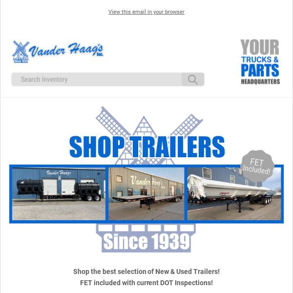 Shop our entire inventory of TRAILERS online!