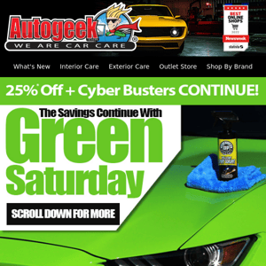 The Savings Continue with Green Saturday!