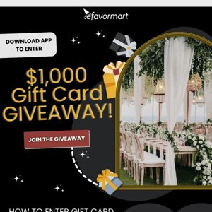 $1,000 Giftcard Giveaway