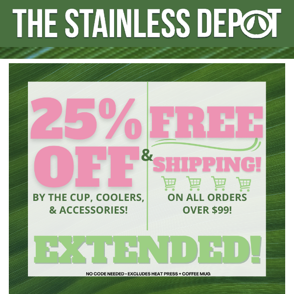 25% off + free shipping EXTENDED!🤑🤯