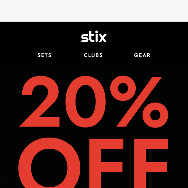 20% OFF Sitewide + 50% OFF Outlet Specials!