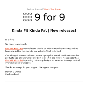 Kinda Fit Kinda Fat | New releases!