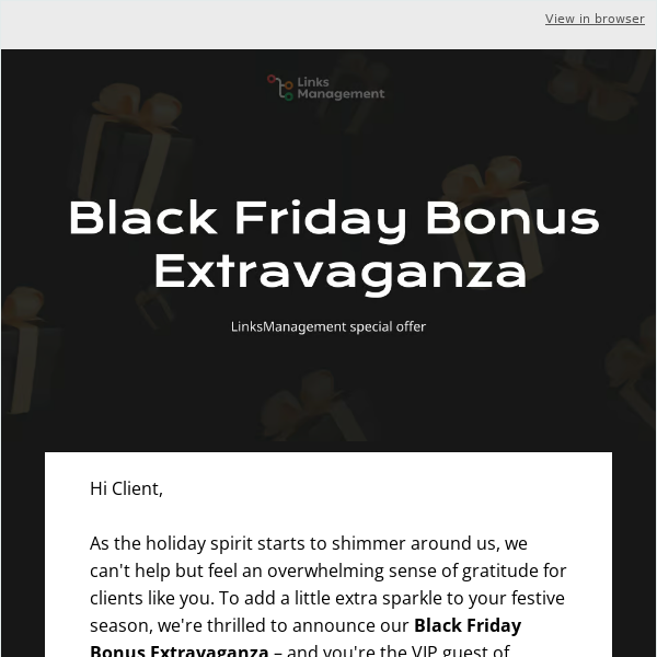 🎁 Exclusive Black Friday Bonuses with LinksManagement