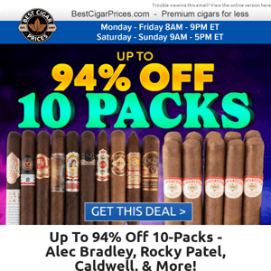 💥 Up to 94% Off 10-Packs 💥