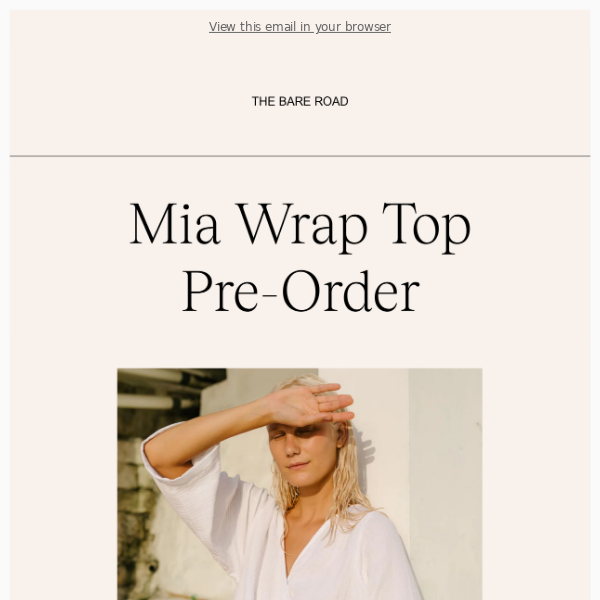 Mia Wrap Top Pre-Orders are Open 🤍
