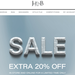 Extra 20% off everything in Sale