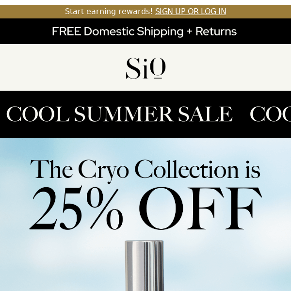 Beat the Heat w/ 25% Off Cooling Cryo Collection ✨