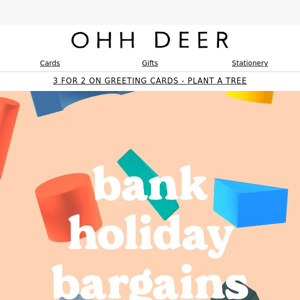 LAST CHANCE FOR BANK HOLIDAY BARGAINS ⏳