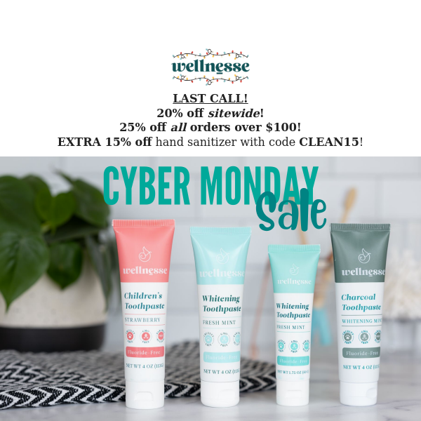 LAST CALL For Cyber Monday!