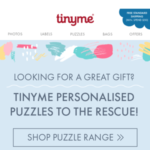 Meet one of Tinyme's best sellers...Personalised Wooden Puzzles! 🧩