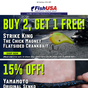 Buy 2, Get 1 Free Strike King Chick Magnets!