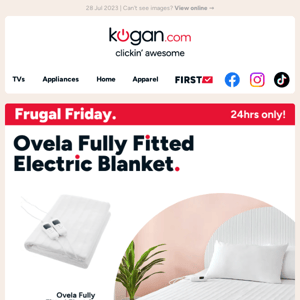 Frugal Friday: Electric Blanket $39.99 (rising to $59.99) Snuggle up, prices down