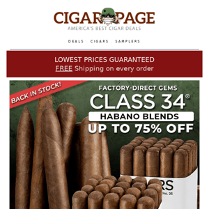 New drop: Class 34 Habano just landed.