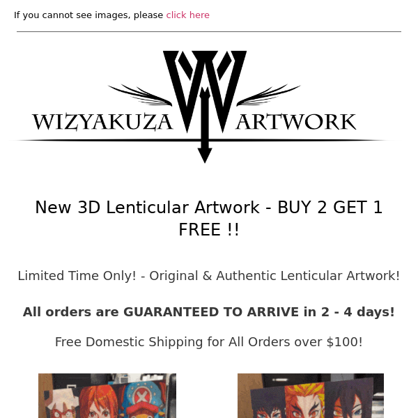 BRAND NEW 3D ARTWORK - BUY 2 GET 1 FREE! || Wizyakuza.com