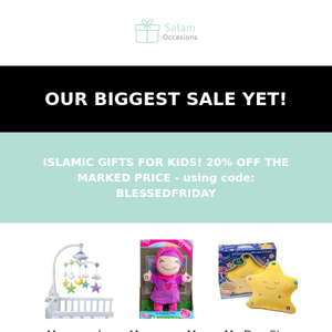 Up to 75% off Everything! BLESSED FRIDAY DEALS from the UK's largest online Islamic store!