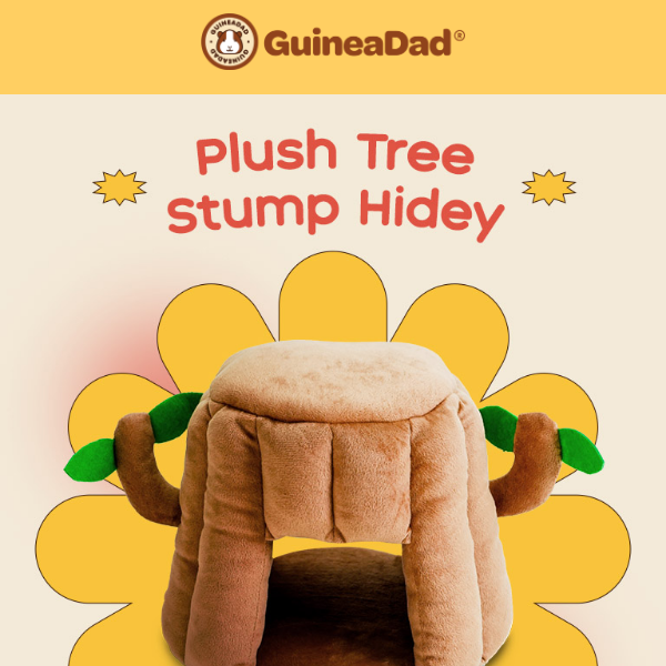 Introducing our Irresistibly Soft Tree Stump Hidey