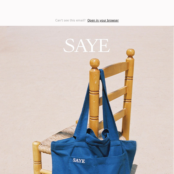 Last chance for SAYE tot bags!