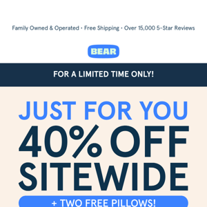 As a Thank You - 40% Off