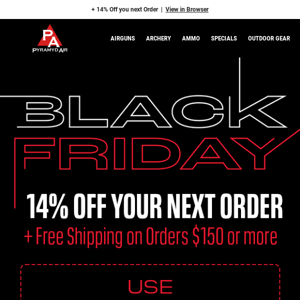 Black Friday SAVINGS! Up to $70 on Umarex!