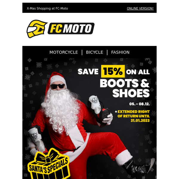 🎅 Santa Claus has presents for you! - FC Moto
