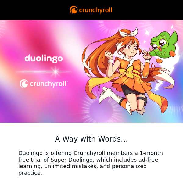 Free Trial Welcome Offer - Crunchyroll