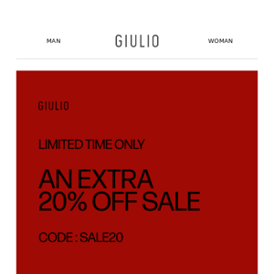 An EXTRA 20% OFF Sale