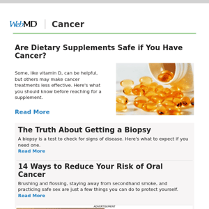 Are Dietary Supplements Safe if You Have Cancer?