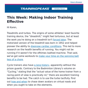 Indoor Training Hacks