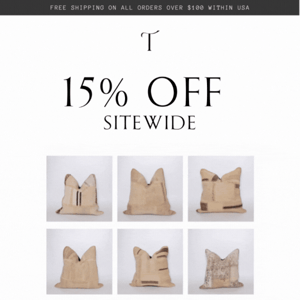 🚨 15% OFF SITEWIDE