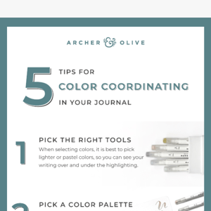 5️⃣ Tips for Color Coordinating in Your Journal