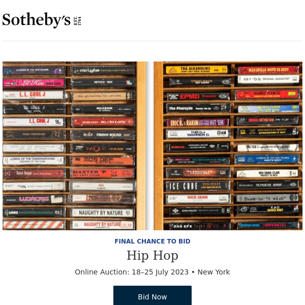 Sotheby's Inaugural Hip-Hop Auction Redefines Luxury for the Chinese  Cultural Consumer