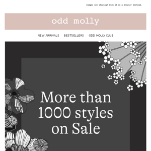 More than 1000 styles on SALE