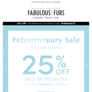 Febrrrrruary Sale - Last Chance!