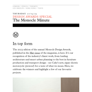 The Monocle Minute – Design Awards special