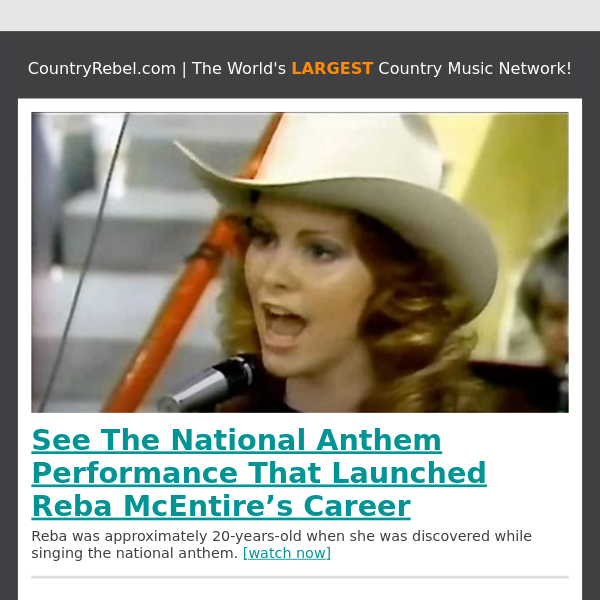 See The National Anthem Performance That Launched Reba McEntire’s Career