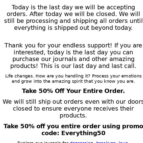 Last Day Last Call - Store Closing