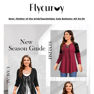 FlyCurvy, Level up your new year's look with our new tops