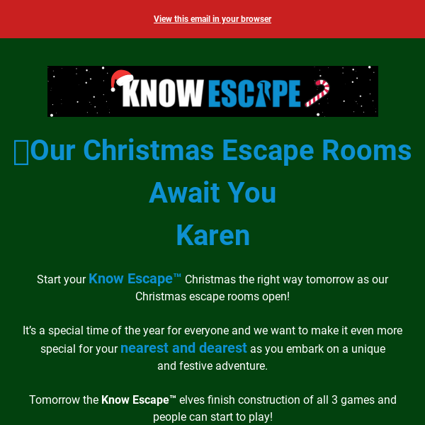 Escape To A Frosty Christmas Fantasy Chelmsford Escape Rooms