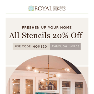 🤩 20% off Home Decor Stencils Ends Soon
