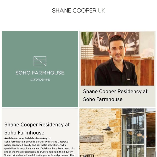 SHANE COOPER X SOHO FARMHOUSE