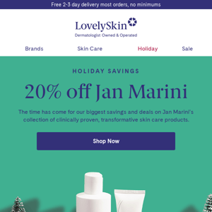 20% Off Jan Marini Holiday Sale starts now