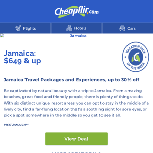 Jamaica Vacation Packages from $649+