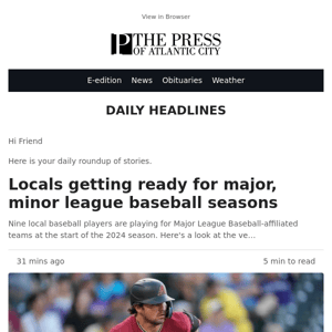 Locals getting ready for major, minor league baseball seasons