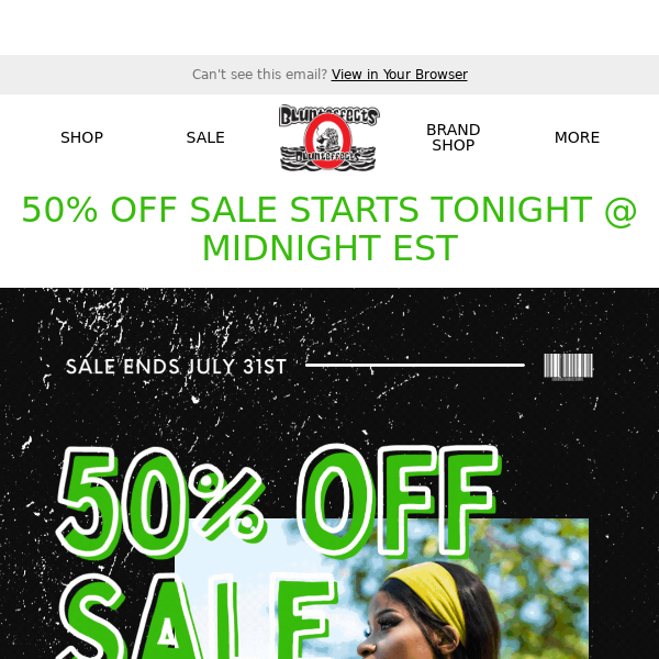 Get 50% Off: Sale Starts at Midnight!