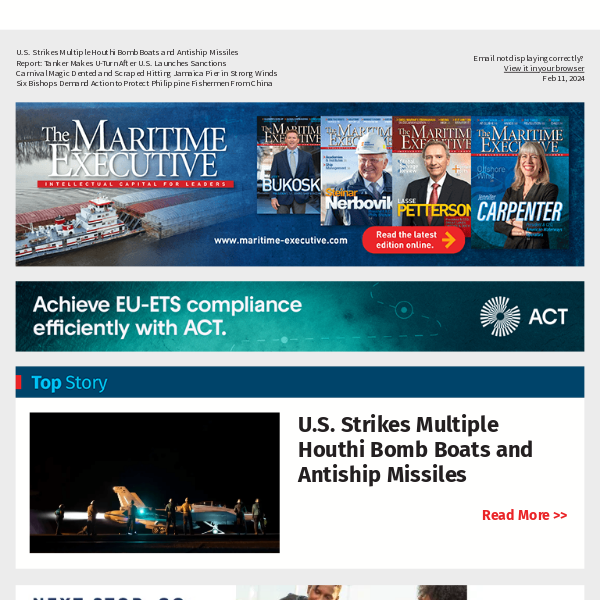 The Maritime Executive's Most-Read Stories of the Week