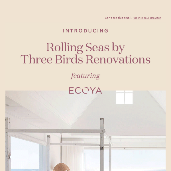 A very special project from Three Birds Renovations, feat ECOYA