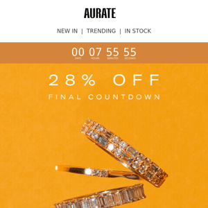 5 HRS LEFT FOR 28% OFF RECYCLED GOLD